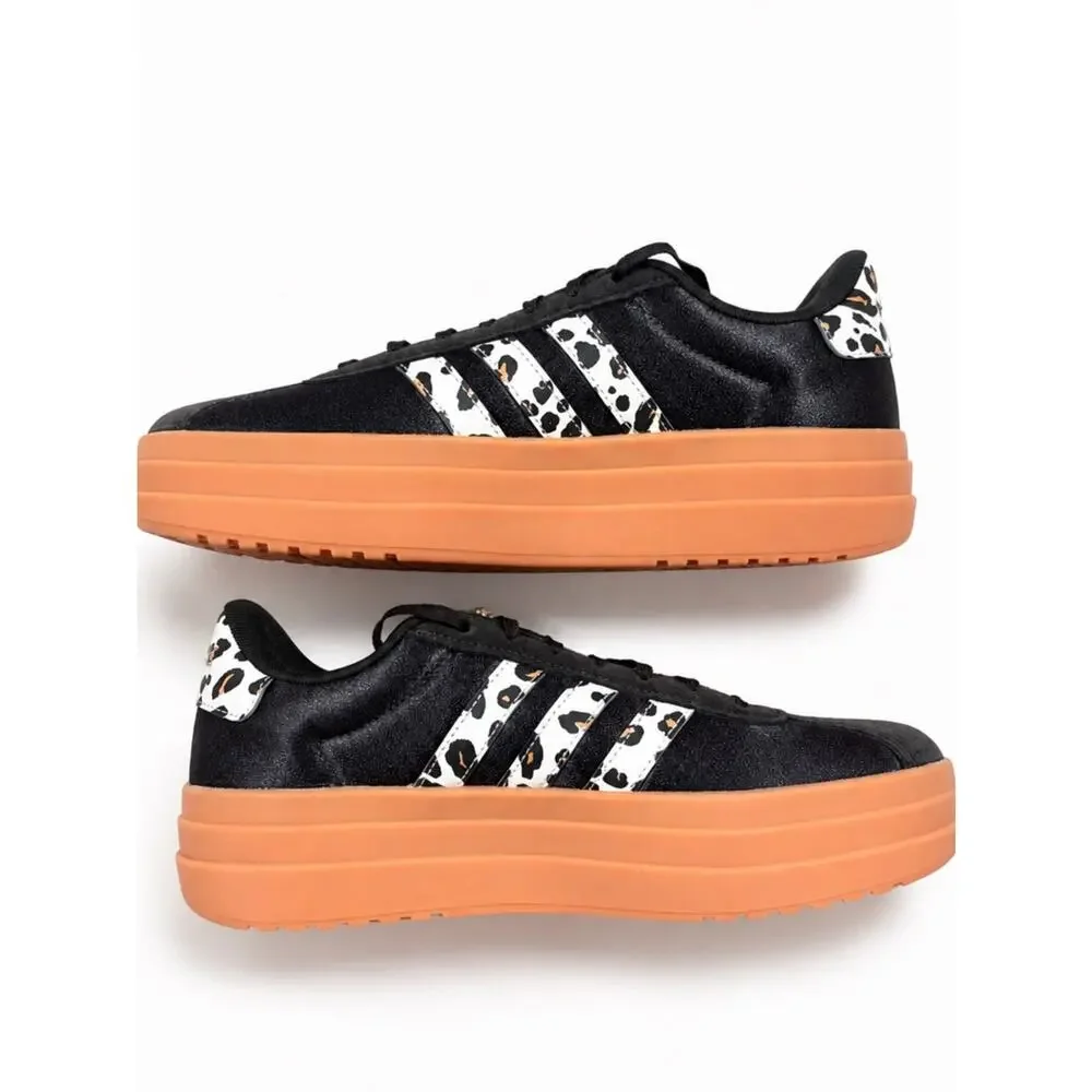 Adidas VL Court Bold Platform Sneakers Aurora Coffee/Crystal Linen Color Way 8.5